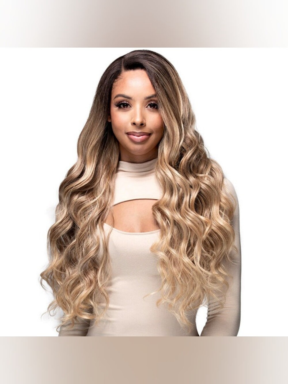 Bobbi Boss Glueless Human Hair Blend 13x4 HD Lace Front Wig - MBLF403 HANNIE